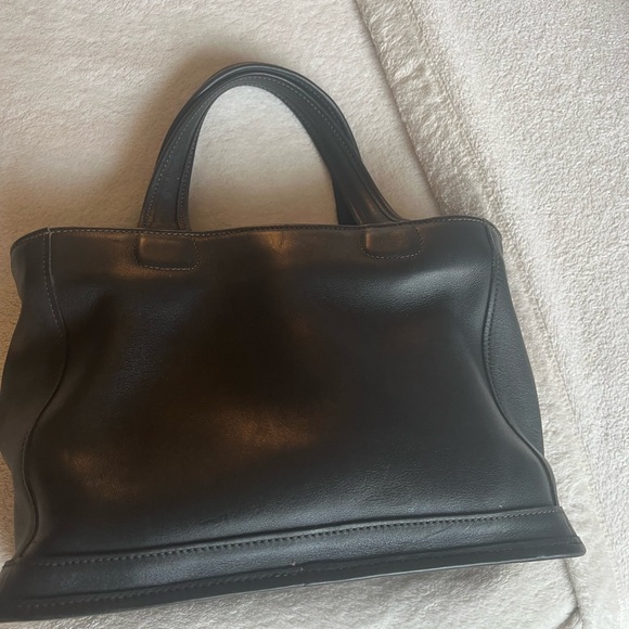 Coach Black Tote Smooth Leather - Picture 5 of 7